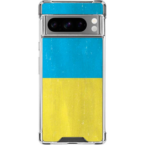 Ukraine Flag Distressed Google Pixel 8 Pro Clear Case